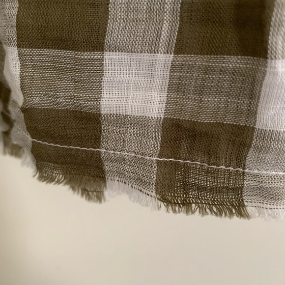 Anthropologie Cloth & Stone Gingham Top XS keyhole - Picture 8 of 8